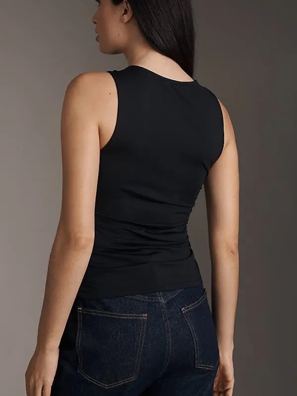 NWT Anthropologie Maeve Sleeveless Twist Tank in Black Size XS - Picture 3 of 3